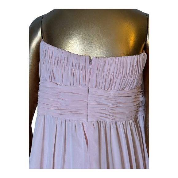 Mori LeeBridesmaid Dress Long Formal Blush US Size 26 Plus Size Strapless - Picture 9 of 14